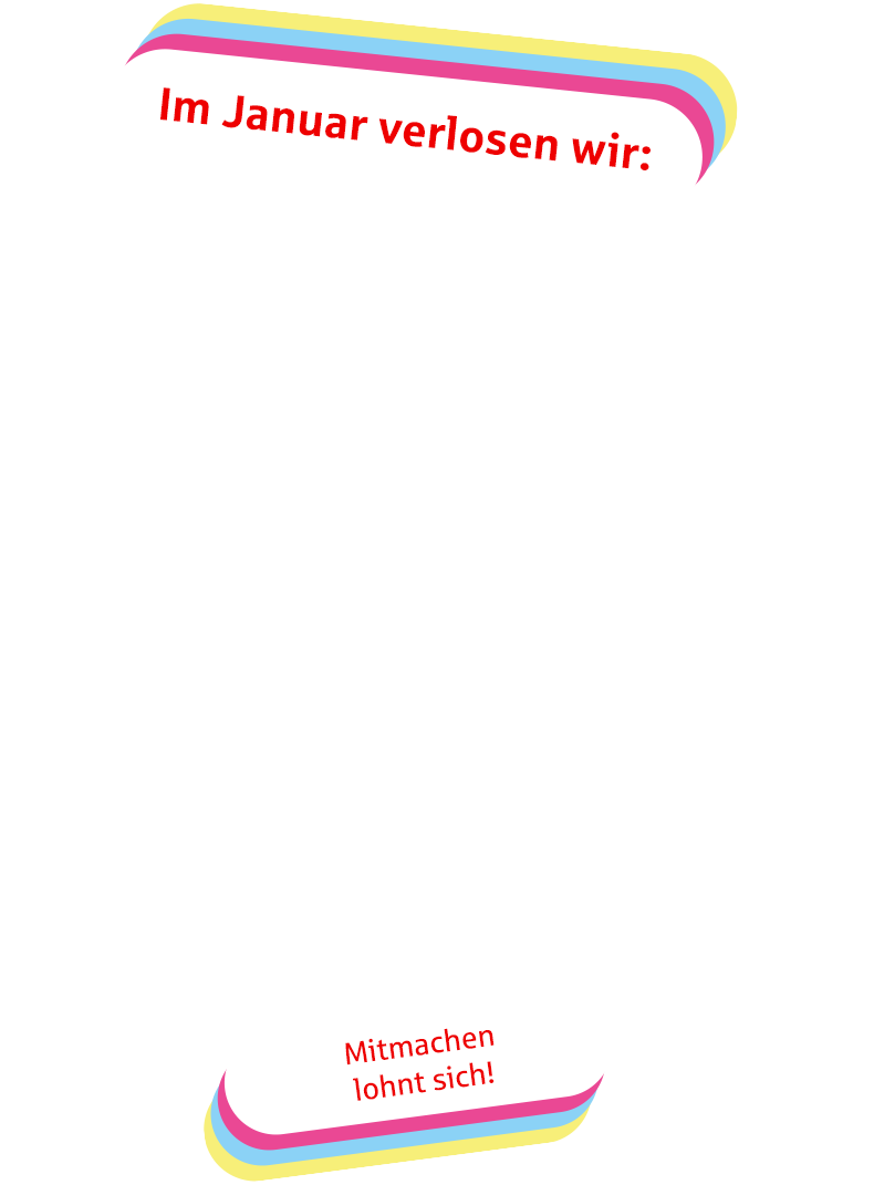 Gewinnspielmotiv zum Jubi-Gewinnspiel mit Hinweis auf eine Verlosung eines iPad der 11. Generation und einer Apple Watch Series 11 sowie dem Aufruf „Mitmachen lohnt sich“.