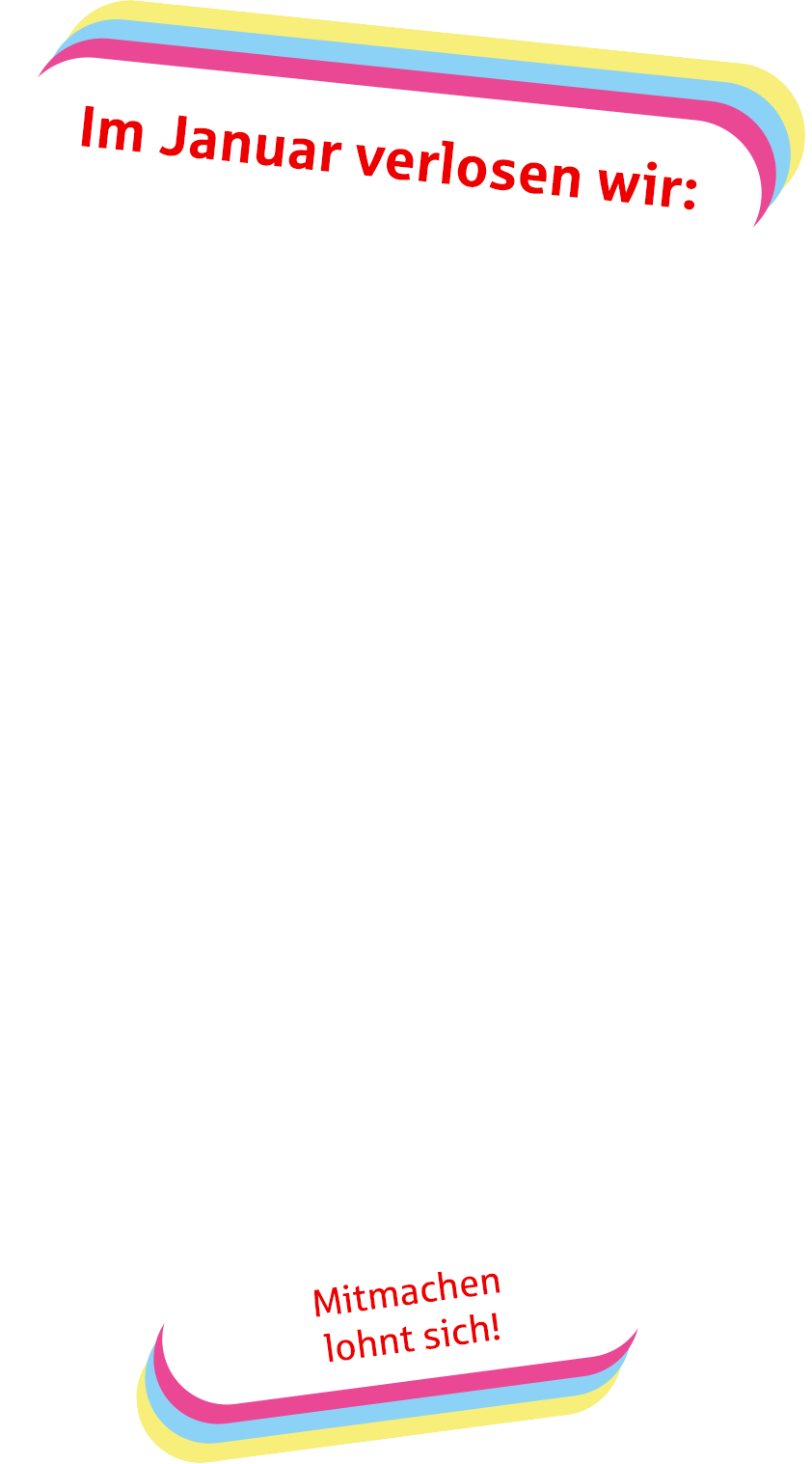 Gewinnspielmotiv zum Jubi-Gewinnspiel mit Hinweis auf eine Verlosung eines iPad der 11. Generation und einer Apple Watch Series 11 sowie dem Aufruf „Mitmachen lohnt sich“.